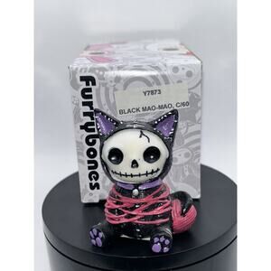 NIB Furrybones Figurine“Black Mao-Mao” Skeleton in Black Cat Costume Collectible